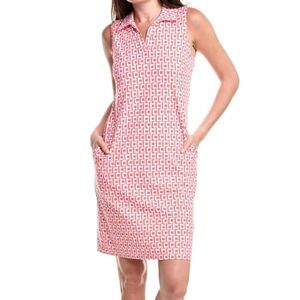 J. McLaughlin Joanna Dress M Pink Orange Carnaby Catalina Sleeveless Shift NWT